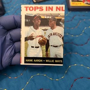 Baseball card hank Aaron Willie Mays